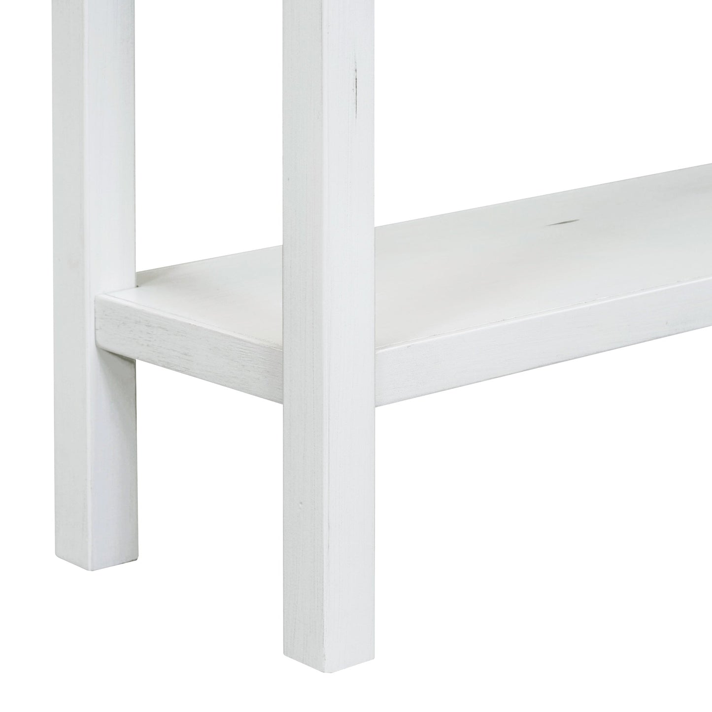 TREXM Rustic Entryway Console Table - 60" Long with Storage