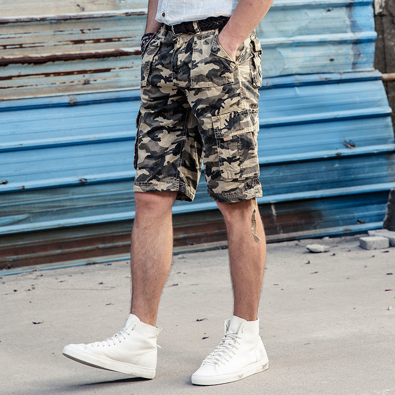 Premium Summer Cotton Camouflage Cargo Shorts