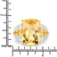 Anillo de Plata de Ley con Citrino y Topacio Blanco de 8.44 Quilates