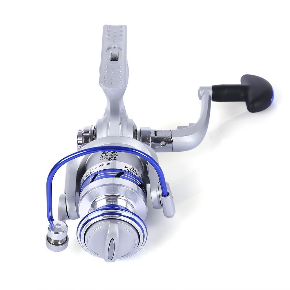 YUMOSHI AF1000-7000 12BB Gear Ratio 5.5:1 Half Metal Fishing Spinning Reel Machined aluminum Spool with Exchangeable Handle - Korvel