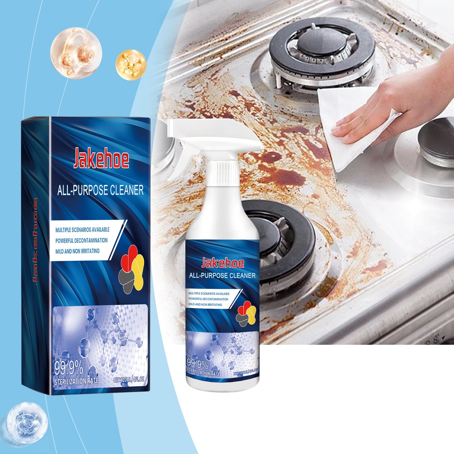 Multi-Functional Cleaner Bathroom Kitchen Multi-Surface Decontamination Cleaning Deodorant Removal Household Cleaner - Korvel