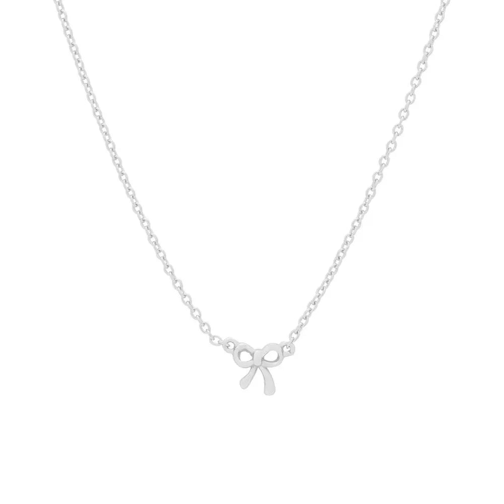 18K Gold-Plated Bow Necklace - Korvel