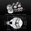 RACBOX 2Pcs 2.5 Inch Universal Bi Xenon HID Projector Lens Silver Black Shroud H1 Xenon LED Bulb H4 H7 Motorcycle Car Headlight - Korvel