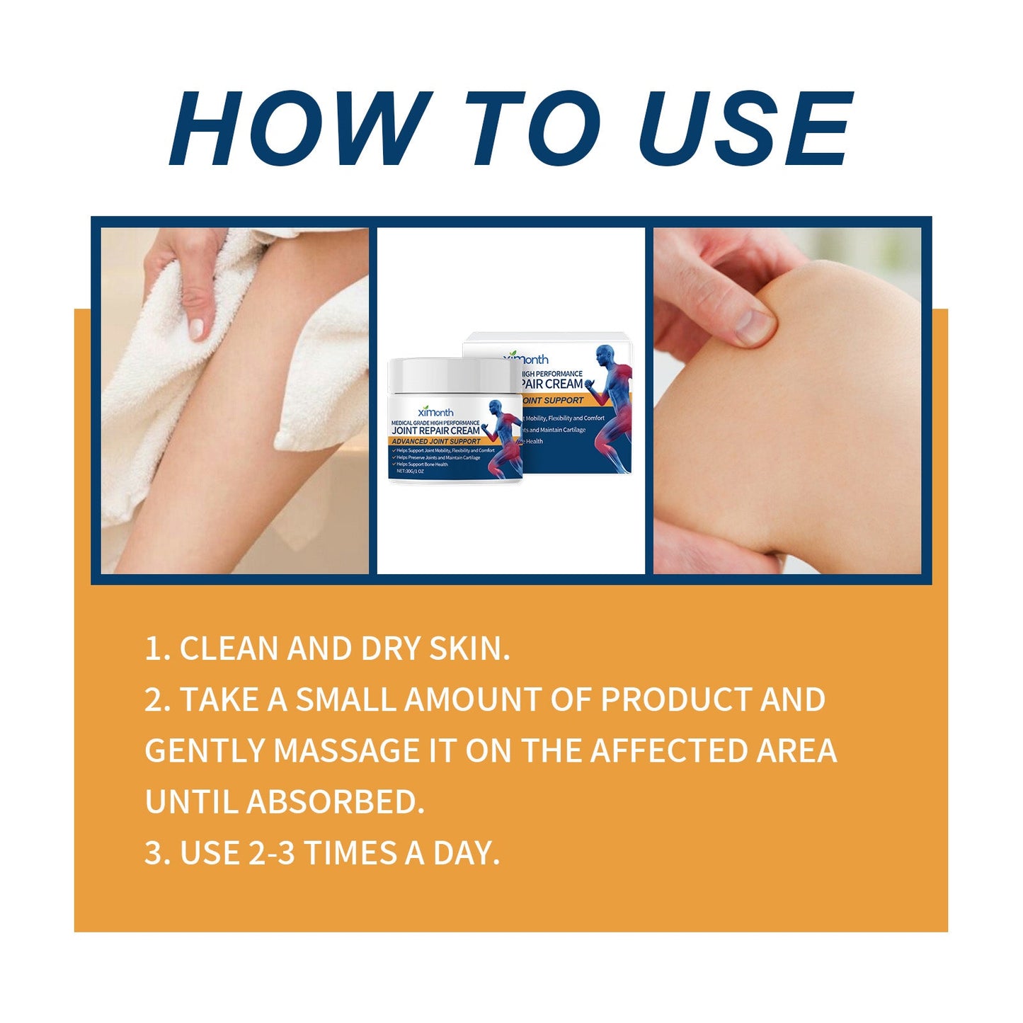 Medical Grade High Performance Joint Repair Cream, Relieve Wrist Knee Lumbar Shoulder And Neck Joint Pain Care Cream - Korvel