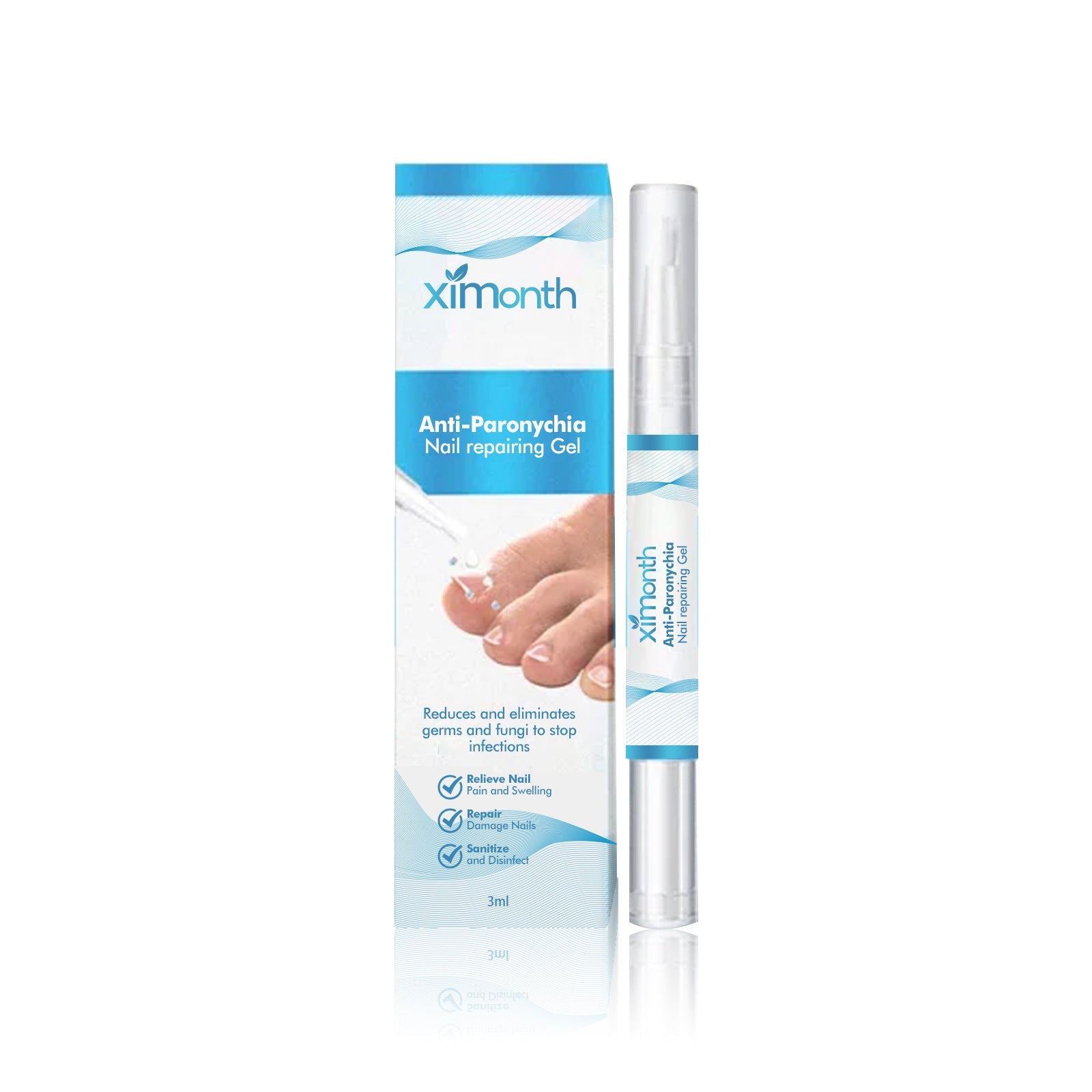Anti-Paronychia Nail Repairing Gel, Repair Encased Rotten Nails Soft Nails Thickening Pain Relief Cleansing Care - Korvel