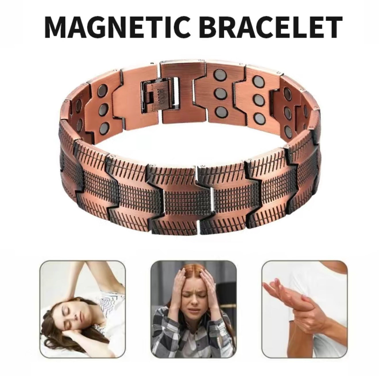 Pulsera de Cobre PureMag - Diseño Elegante para Uso Diario