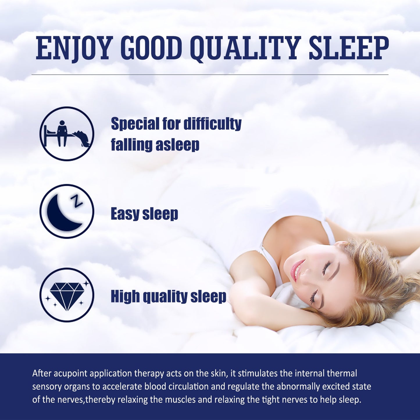 Sleep Aid Patch, Body Relief Staying Up Late To Improve Sleep Decompression Acupoint Health Care Patch - Korvel