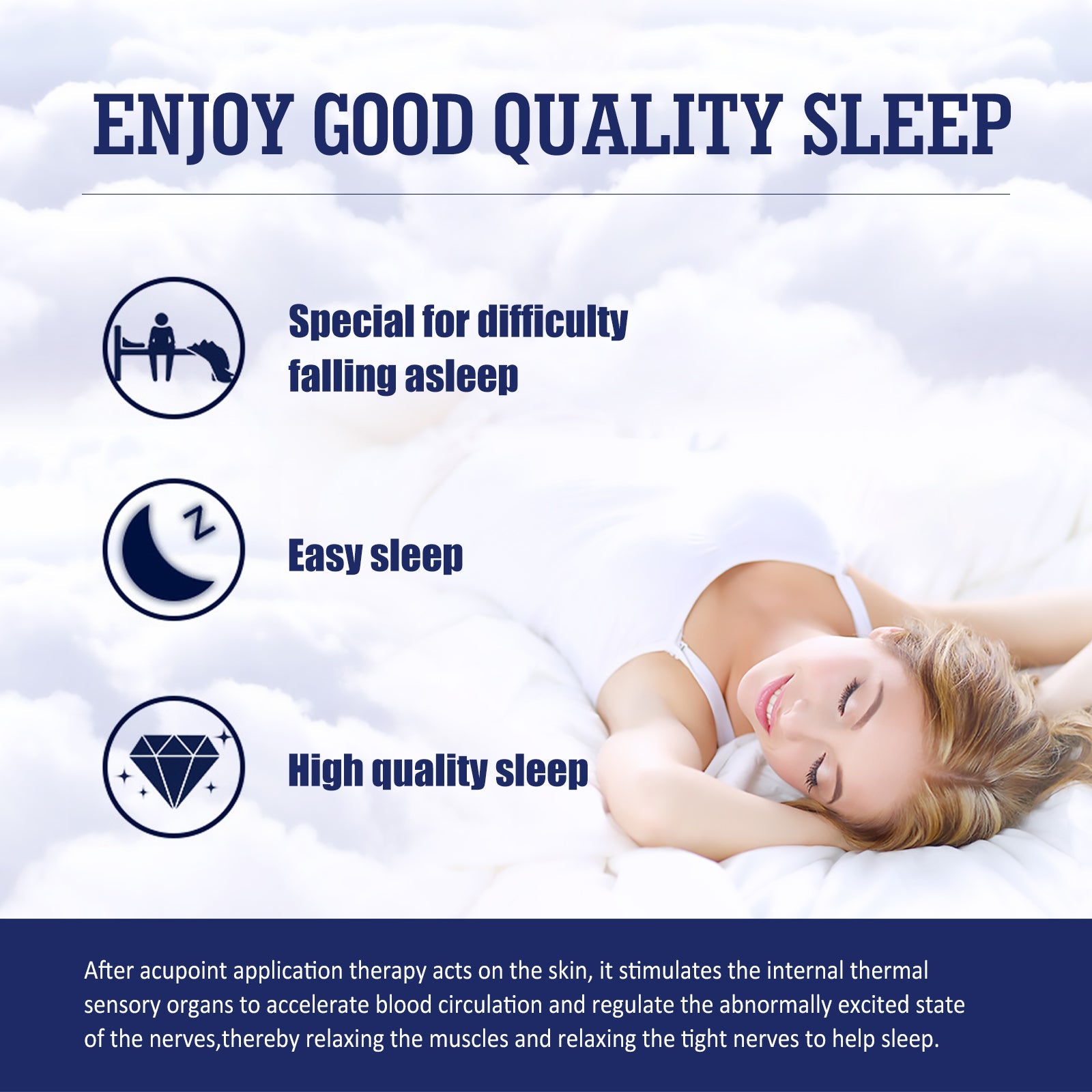Sleep Aid Patch, Body Relief Staying Up Late To Improve Sleep Decompression Acupoint Health Care Patch - Korvel