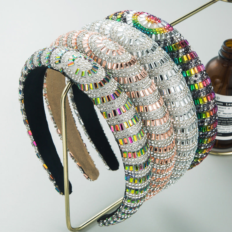Hair Hoop Fashion Shiny Crystal Baroque Head Hoop French Hair Hoop Small Fragrance Hair Band Hair Accessories - Korvel
