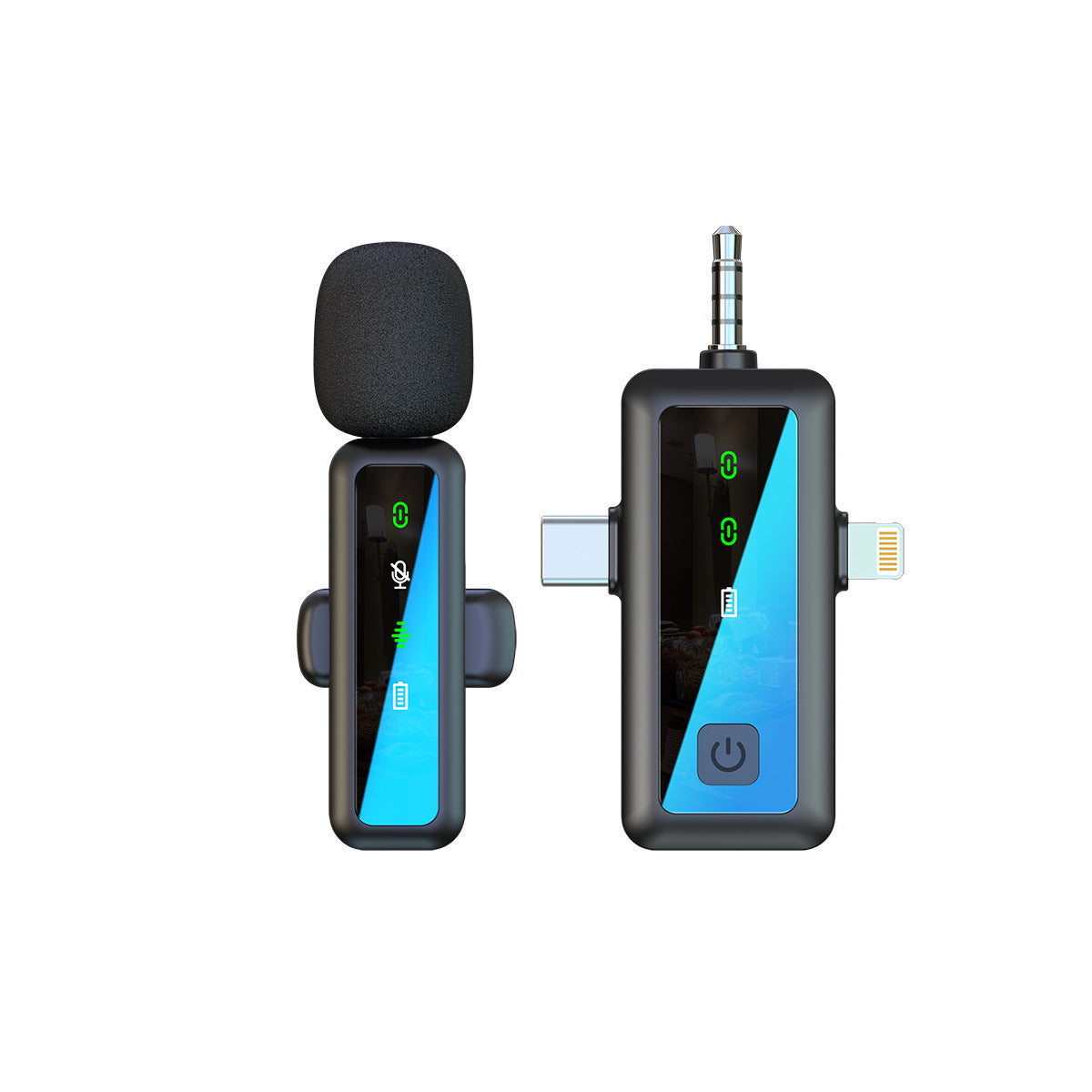 Wireless Lapel Microphone for Outdoor Computer Live Streaming Noise Reduction Universal Small Microphone - Korvel