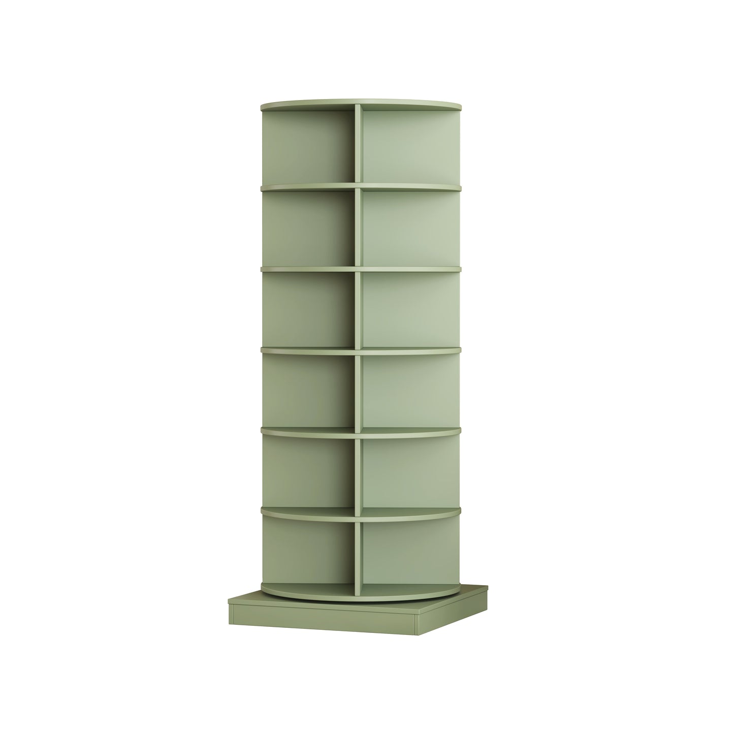 Green 360 Rotating Shoe Cabinet - 6 Layers
