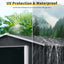 8ft x 10ft Outdoor Metal Storage Shed with Floor Base Black - Korvel