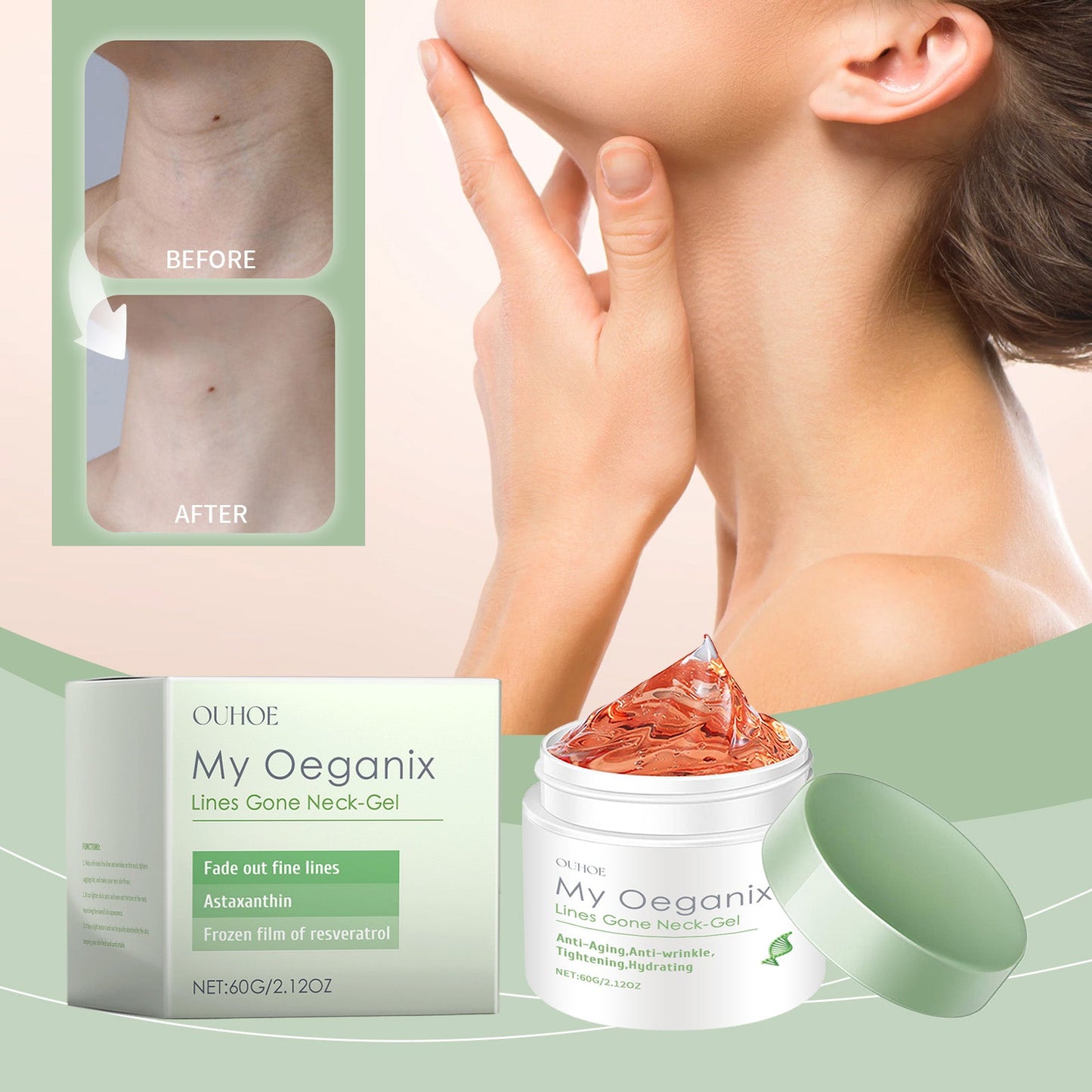 Gel pour le cou Lines Gone - Hydratant premium pour le cou