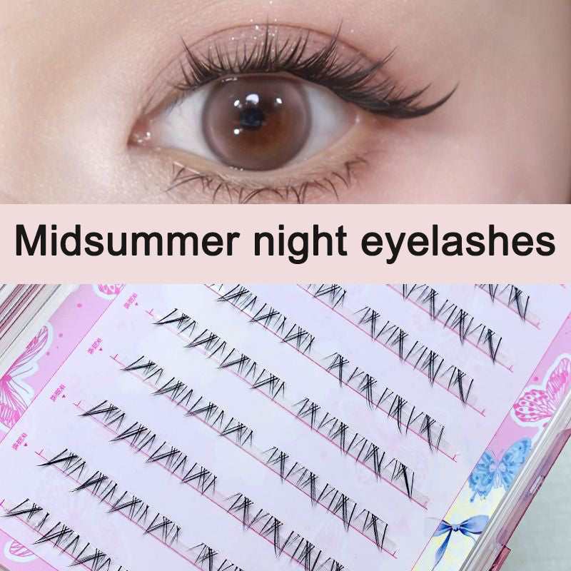 Sunflower Comics Pure Desire Eyelash Simulation Natural Thickening Large Segmented Trilogy False Eyelash Laziness - Korvel