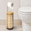 Porte-papier toilette autoportant fait main avec rangement