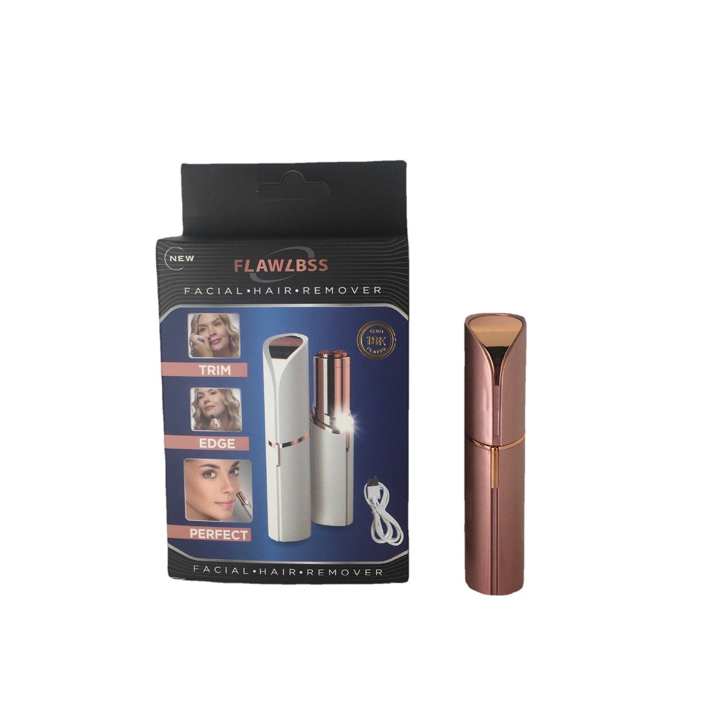 Lipstick eyebrow trimmer, women's shaver, hair remover, electric eyebrow trimmer, charging eyebrow trimmer, hair scraper - Korvel