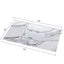 43 inch marble countertop with base rectangular central sink and 4-inch high splash guard, pre drilled 8-inch faucet hole ，white - Korvel