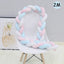 1Pcs 1M/2M/3M Baby Handmade Nodic Knot Newborn Bed Bumper Long Knotted Braid Pillow Baby Bed Bumper Knot Crib Infant Room Decor - Korvel