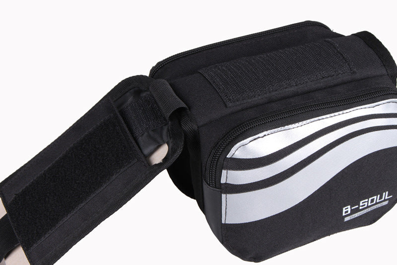B-SOUL Bicycle Mountain Bike Upper Tube Bag Saddle Bag Road Car Front Bag Increase Touch Screen Mobile Phone Bag 5.7 Inches - Korvel
