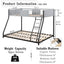 Full double-layer metal bed/heavy-duty sturdy metal/noise reduction/safety ventilation board guardrail - Korvel