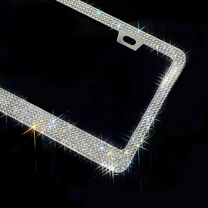 Juego de Marcos para Placas de Licencia con Brillantes Strass