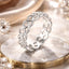 Bague élégante en argent sterling 925 et or blanc - Taille 6.0