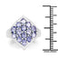 Anillo de Compromiso de Iolita Genuina de 2.38 Quilates en Plata Esterlina .925