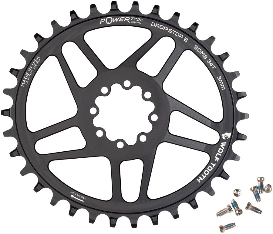 Chaîne de montage direct elliptique Wolf Tooth - 34t pour manivelles SRAM