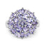 2.79 Carat Genuine Tanzanite Sterling Silver Engagement Ring