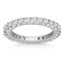 Anillo de Eternidad de Diamantes Redondos en Oro Blanco de 14k