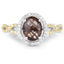 1.90 Carat Smoky Quartz & Diamond Sterling Silver Cocktail Ring