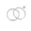 Conjunto de Anillos de Compromiso de Diamante Elegante en Plata de Ley y Oro de 14KT