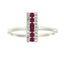 Genuine .30ct Ruby and Diamond Ring in 14KT White Gold