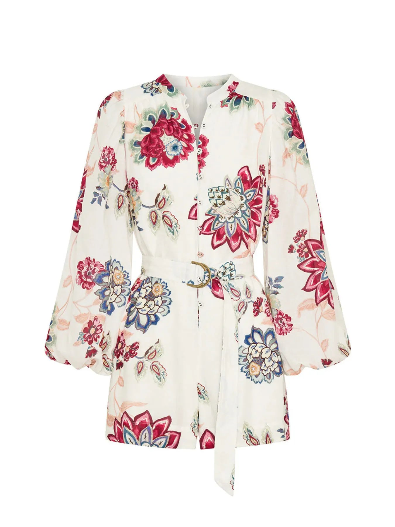 Mono de manga larga con estampado floral