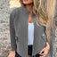 Woolen Lapel Tether Faux Pocket Suit Jacket