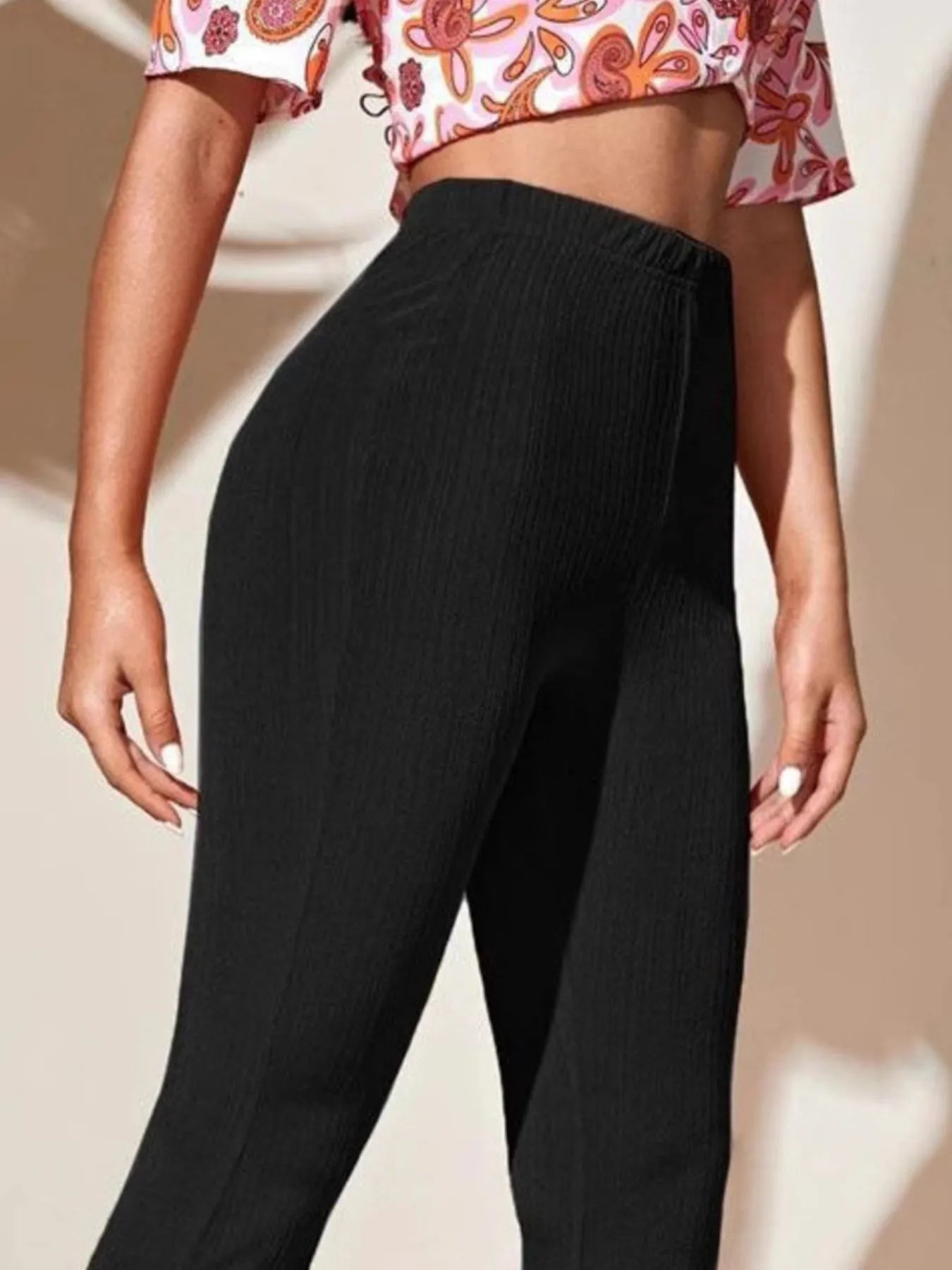 Full Size High-Waist Flare Active Pants