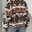 Chaqueta de Forro Polar Geométrica con Cremallera
