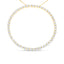 10K Yellow Gold Plated Diamond Circle Hoop Pendant Necklace