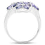 Anillo de Compromiso de Plata Esterlina con Tanzanita Genuina de 2.89 Quilates