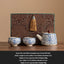 Ensemble de thé de luxe léger Ru Kiln dans une boîte cadeau