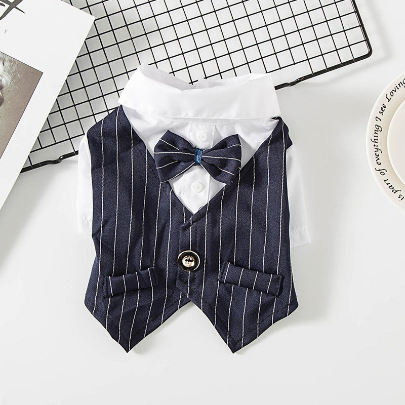 Pet Dog Suit Summer Thin Teddy Suit Shirt Suit Wedding Dress Dog Cat Spring Summer Clothes - Korvel