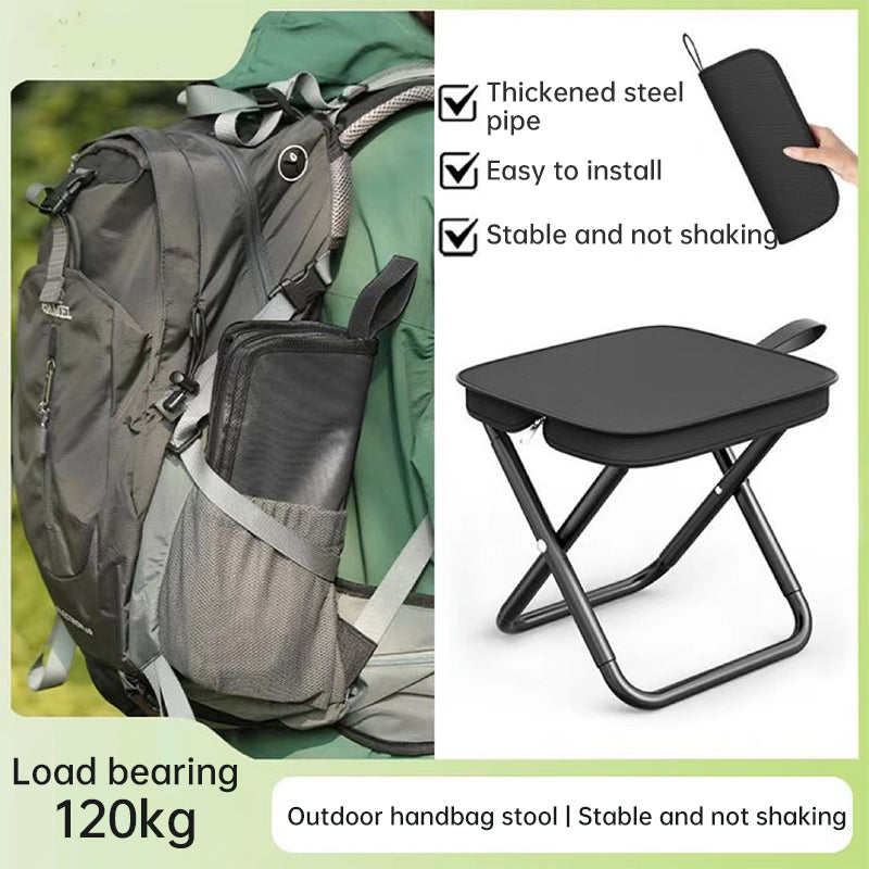 Portable Ultralight Camping Picnic Chair - Doubles as Fishing Stool and Travel Seat with Fishing Tool Holder - Korvel