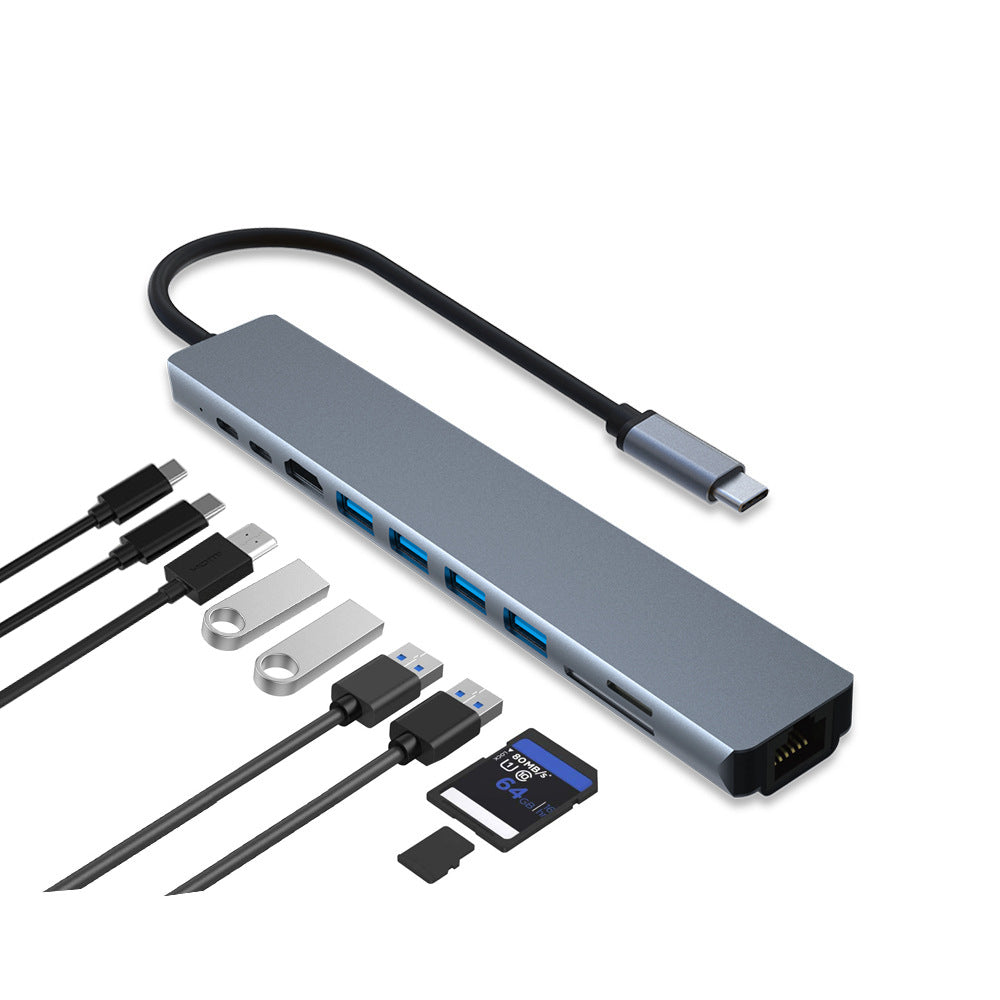 Ten-in-One Type-C Expansion Dock with HDMI and Ethernet