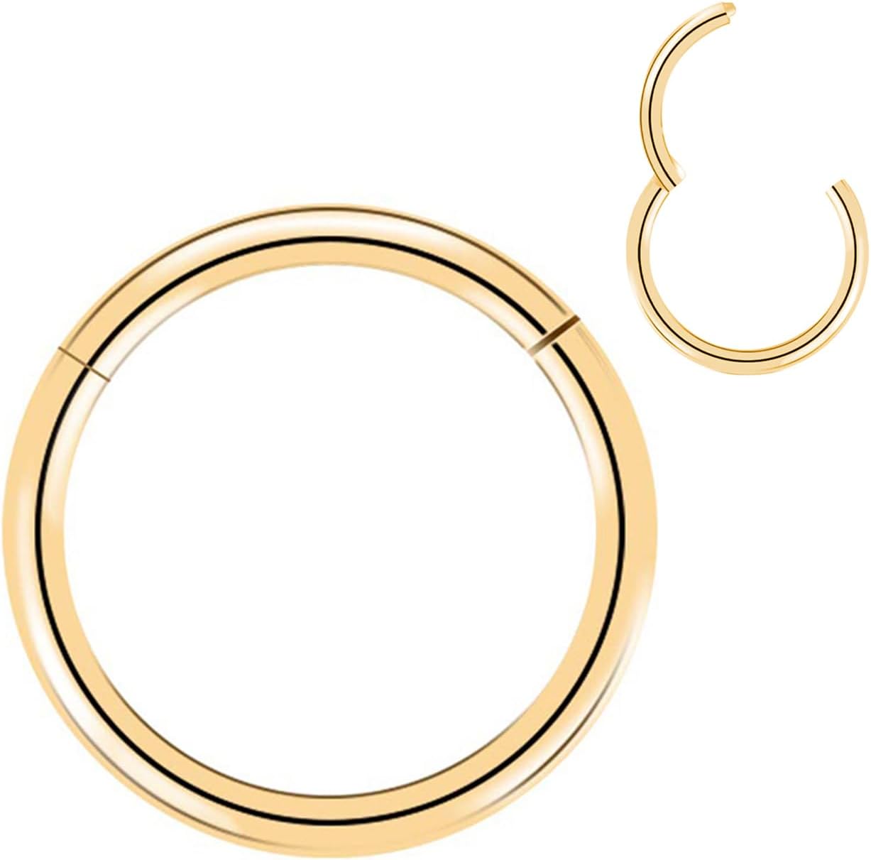Premium 20g Gold Steel Hoop Nose Ring