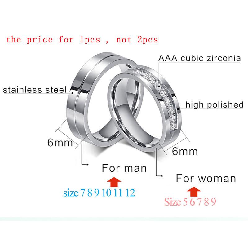 Vnox Lovers CZ Wedding Band Engagement Rings for Couples - Korvel