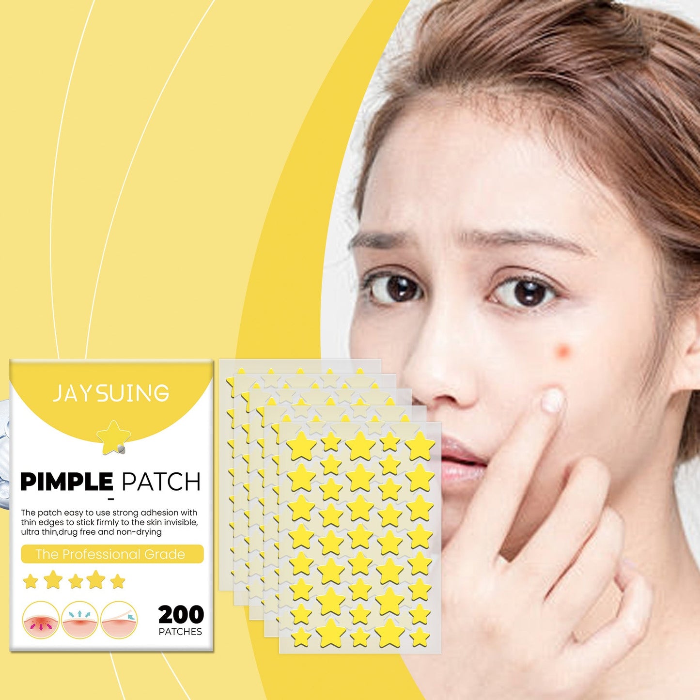 Star Acne Patch Clear Acne Skin Care Facial Cover Acne Invisible Acne Patch - Korvel