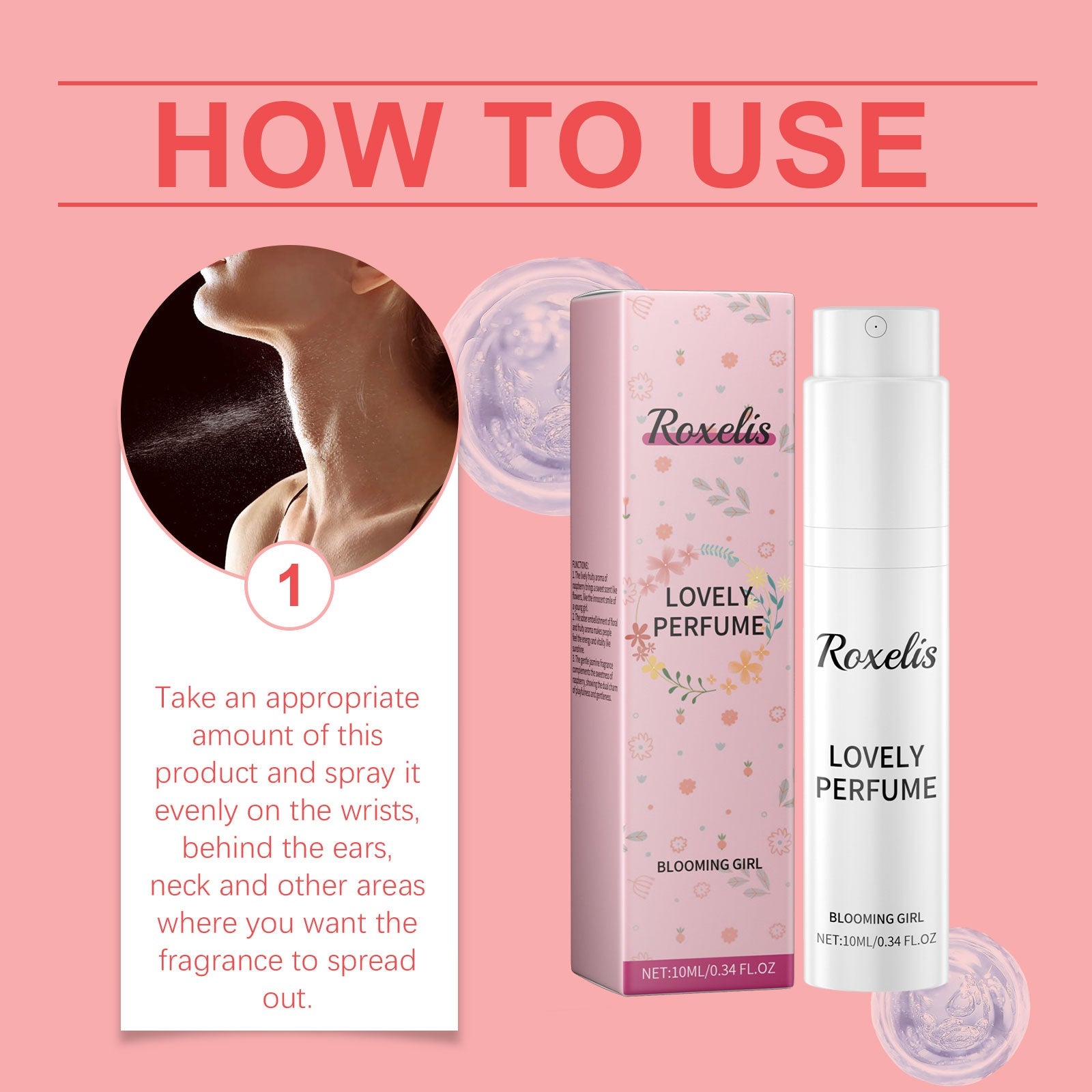 Raspberry Spin Perfume Spray, Women's Wrist And Neck Scent Natural Fresh Long-Lasting Light Fragrance Niche Perfume - Korvel