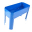 Elevated garden bed metal elevated outdoor flowerpot box suitable for backyard and terrace large flowerpot flower(Blue*2） - Korvel