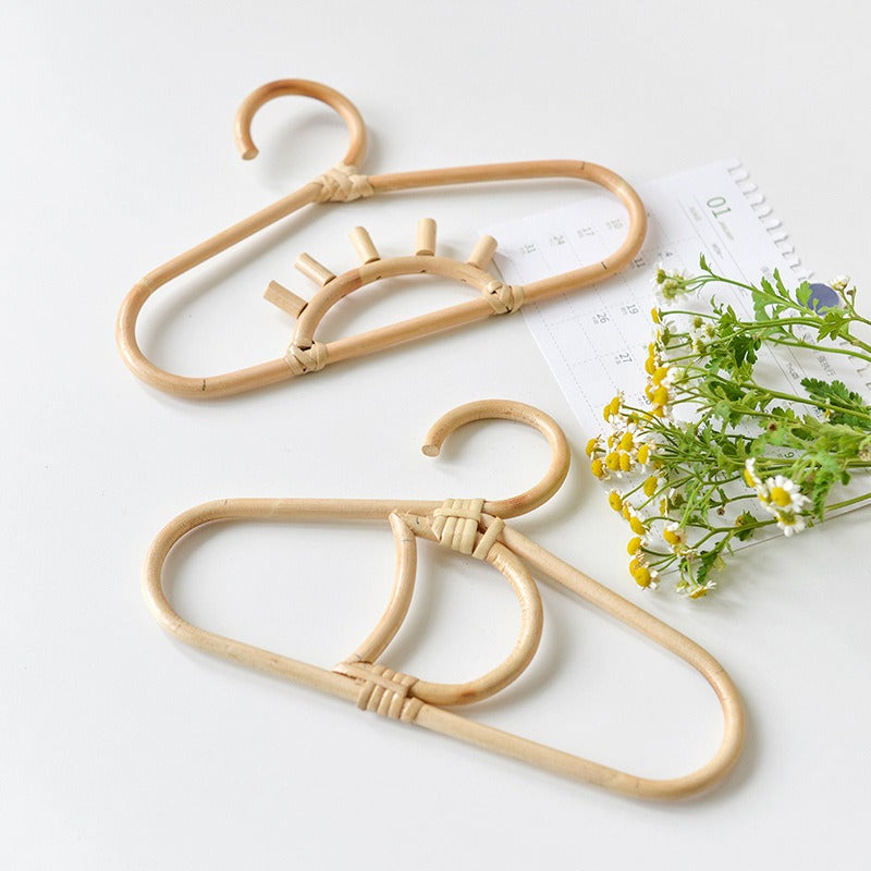 1pcs Handmade Vine Clothes Hanger Indonesian Vine Weaving Moon Sun Rainbow Style Children's Room Photography Room Decoration - Korvel