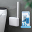 Wall Mounted Disposable Tool with No Dead Corners for Cleaning Bathroom and Toilet Brushes - Korvel